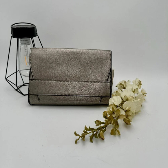 Summer & Rose Handbags - NWOT Summer & Rose Clutch with Strap - Color Chrome